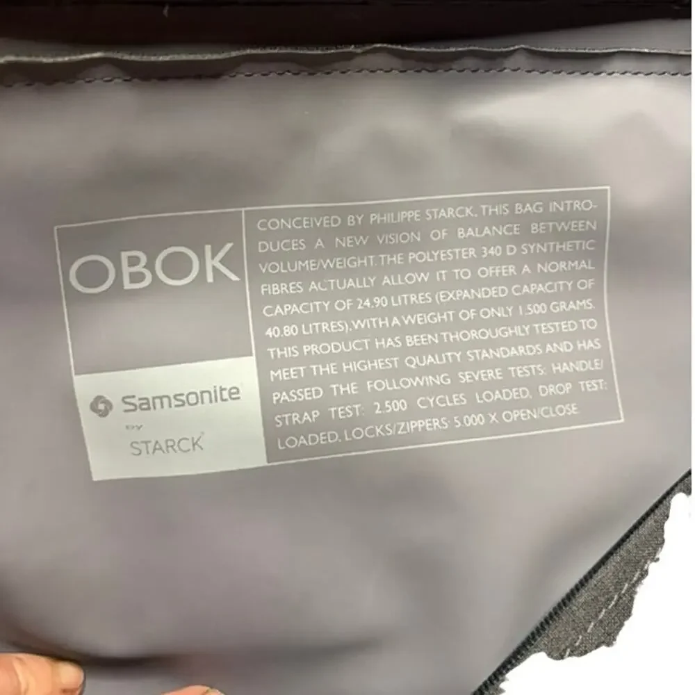 Vintage Samsonite OBOK Philippe Starck Large Travel Bag Holdall Gray Rare